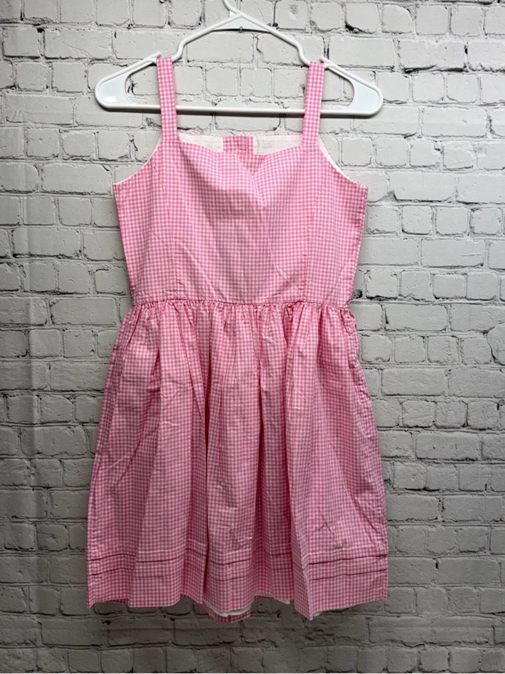 Polo by Ralph Lauren girls Pink Gingham Button-Front Sundress Sz 14 NWT - Picture 2 of 10